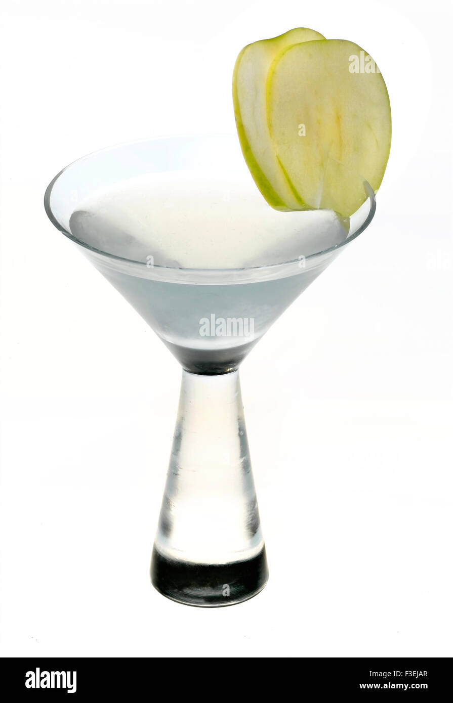 Un cocktail di pulito su bianco Foto Stock