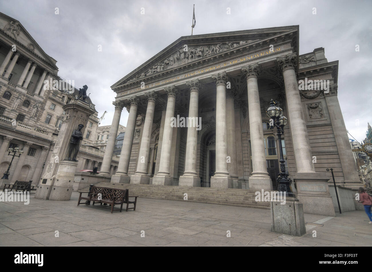 Il Royal Exchange Building a Londra Foto Stock