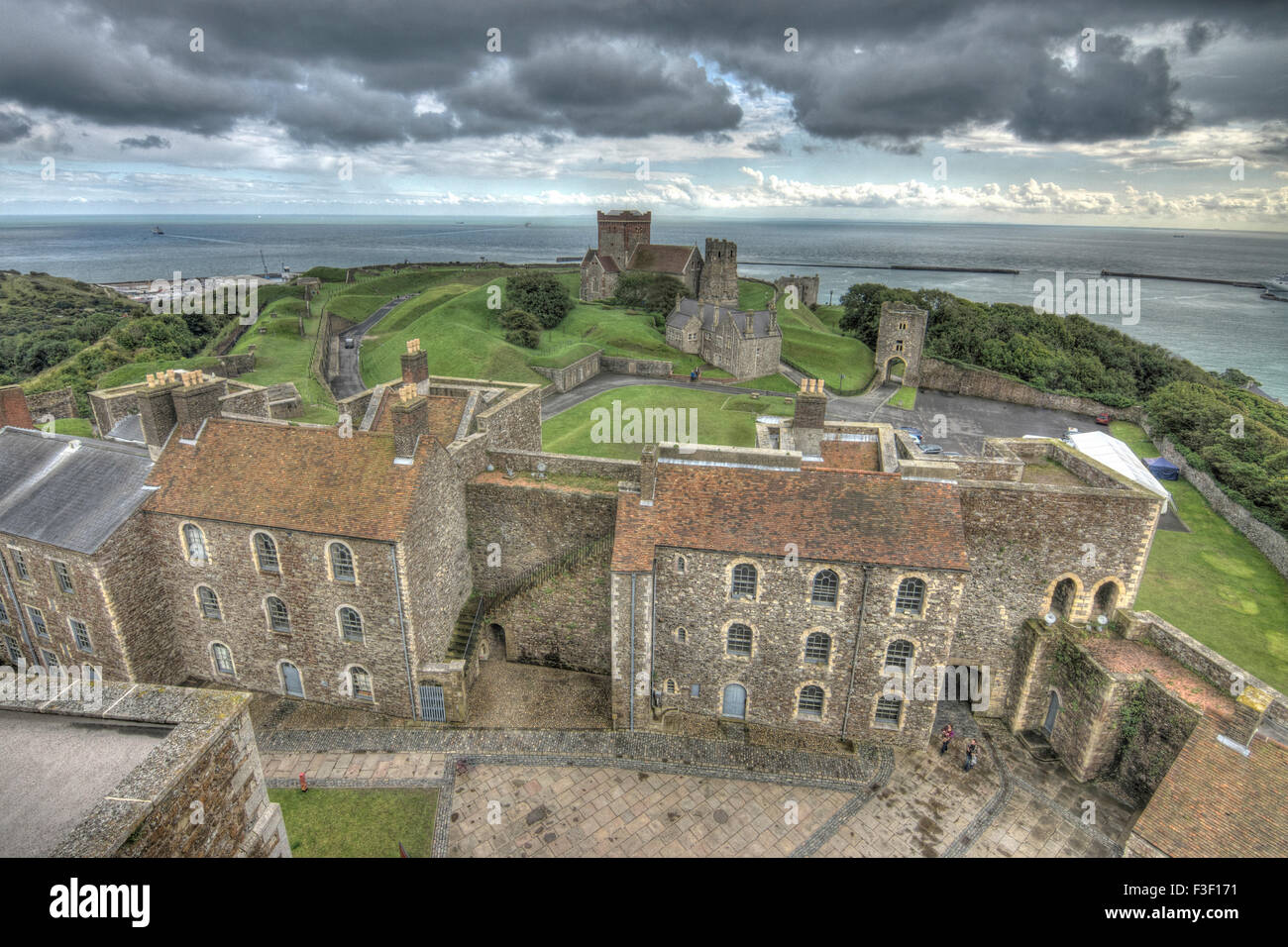 Il castello di dover castello medievale di Dover, Kent. Foto Stock