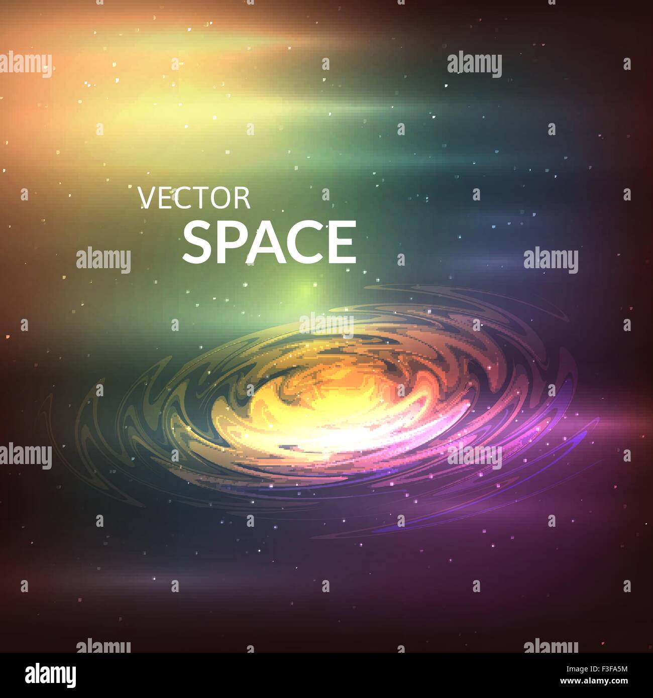 Sfondo stellato di stelle e nebulose in deep outer space Illustrazione Vettoriale