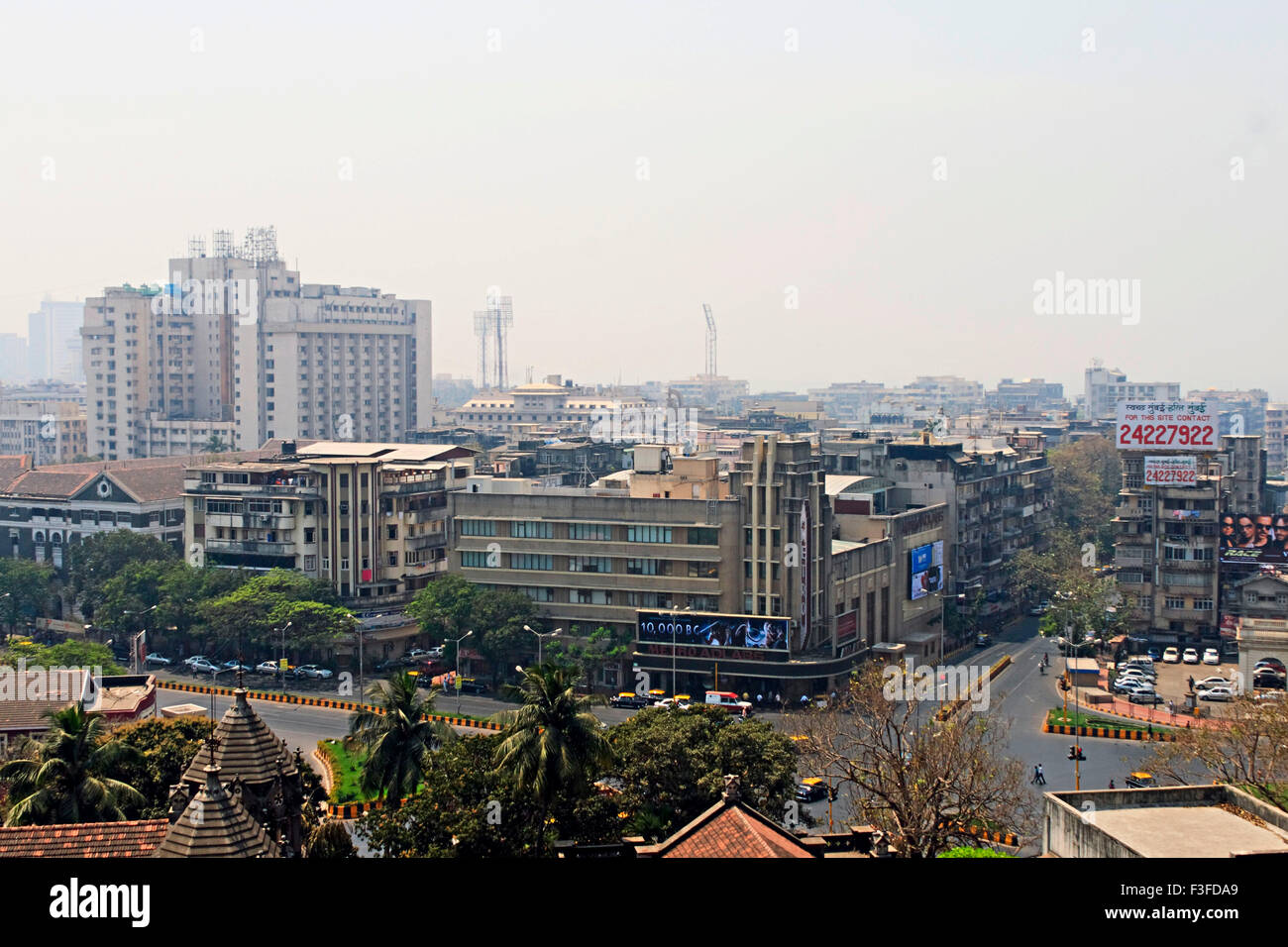 Dhobi talao cinema metro e vista di Bombay Mumbai ; Maharashtra ; India Foto Stock