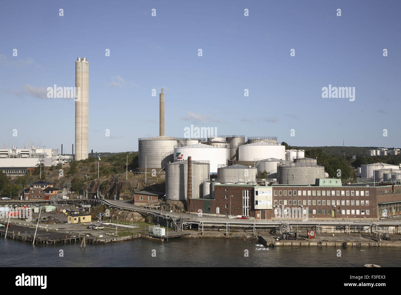 Tecnologia ; Olio combustibile gas a serbatoi di stoccaggio ; Göteborg ; Svezia nessuna proprietà release disponibile Foto Stock