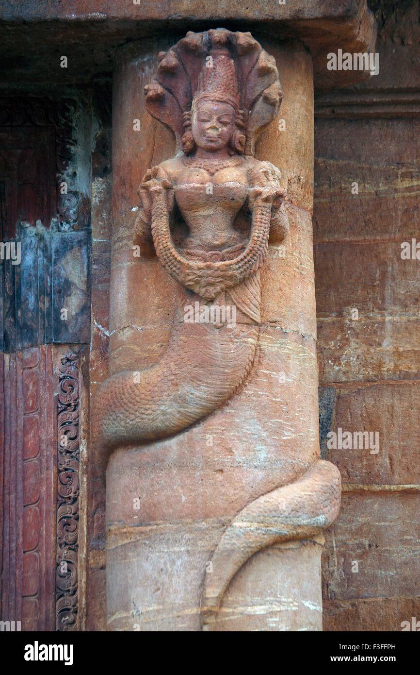 Statua femminile, tempio Rajarani, Bhubaneswar, Orissa, Odisha, India, Asia Foto Stock