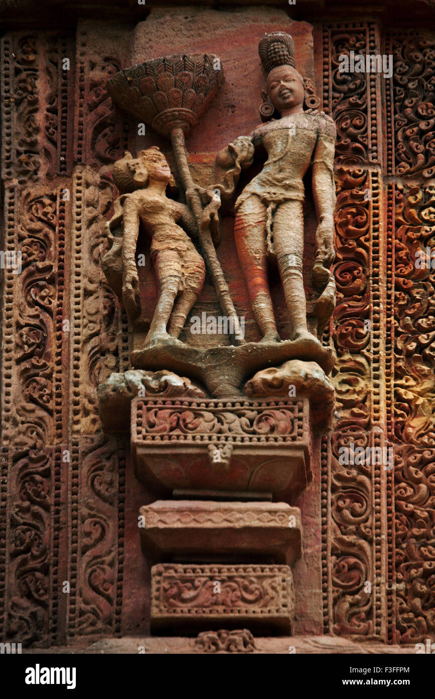 Statua, tempio Rajarani, Bhubaneswar, Orissa, Odisha, India, Asia Foto Stock