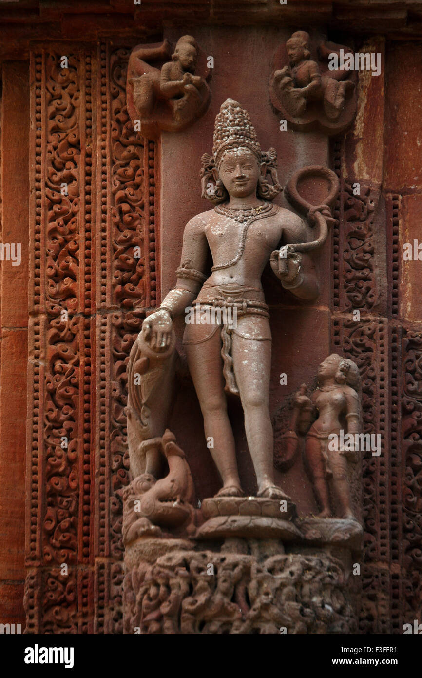 Statua, tempio Rajarani, Bhubaneswar, Orissa, Odisha, India, Asia Foto Stock