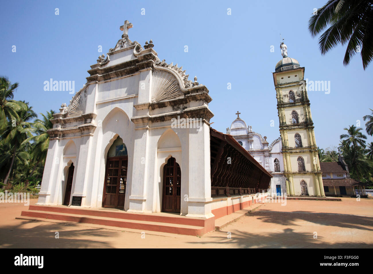 Chiesa di San Tommaso prima chiesa fondata san Tommaso Gesù Cristo Palayur Kodungallor Thrissur Kerala Foto Stock