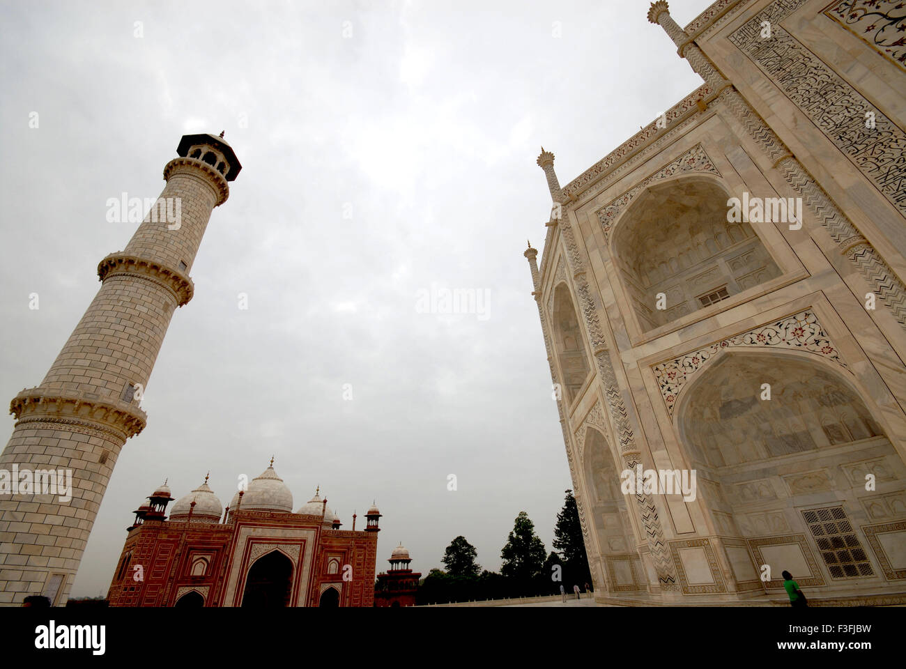 Disegni geometrici del Taj Mahal ; Agra ; Uttar Pradesh ; India Foto Stock