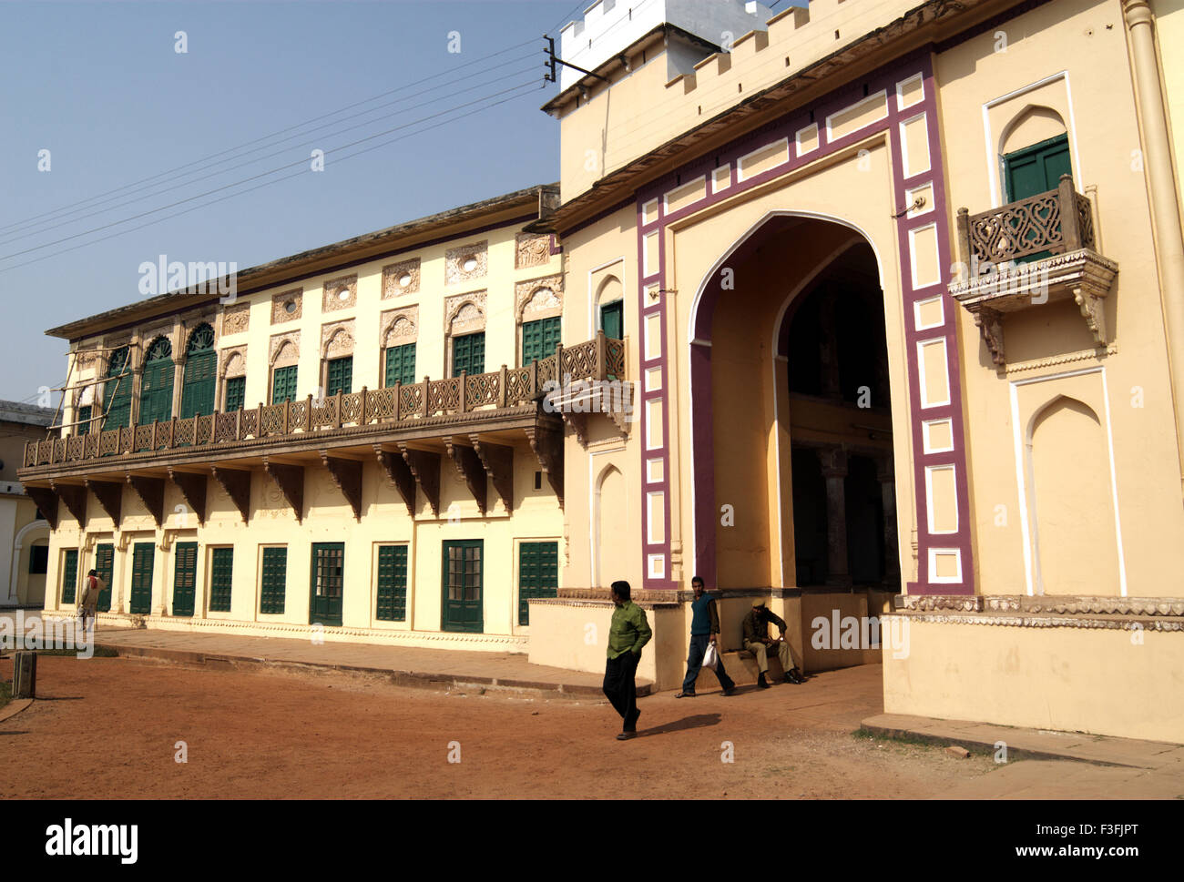 Ramnagar Fort che è stato costruito in 1750 AD Maharaja di Banaras banca del fiume Gange a Varanasi Uttar Pradesh Foto Stock