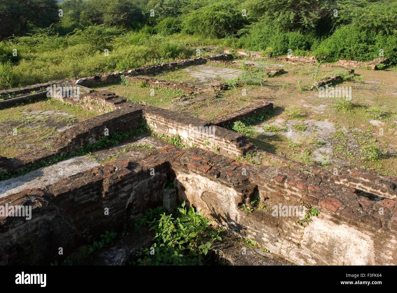 Champaner Pavagadh scavi M S Università Baroda 1970 1975 hanno portato alla luce Amir Manzil Panchmahals complesso Gujarat Foto Stock