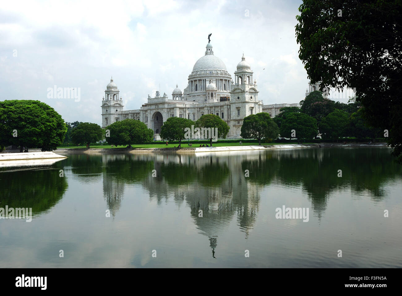 Victoria Memorial costruita tra il 1906 e il 1921; Calcutta ; Bengala Occidentale ; India Foto Stock
