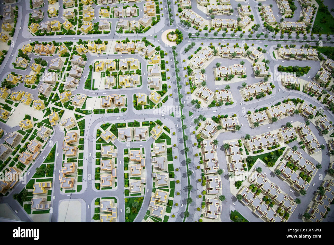 Villaggio Globale di proprietà di Dubai model look un simile motivo grafico Foto Stock