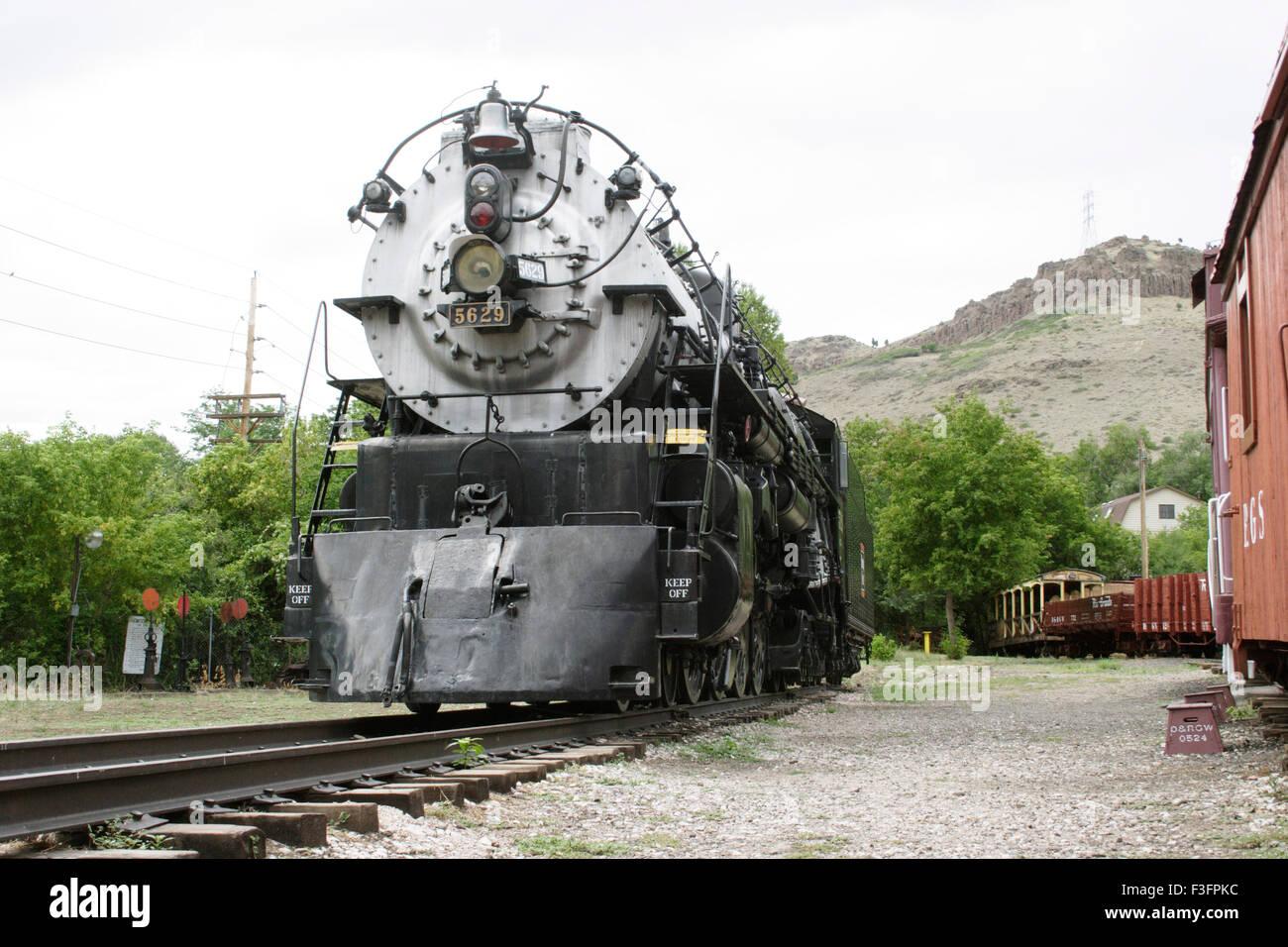 Vecchia locomotiva ferrovia motore al Museo Ferroviario ; Denver ; U.S.A. Stati Uniti d'America Foto Stock