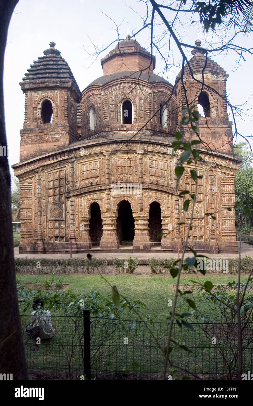 Shyamrai tempio costruito da Re Raghunath Singha nel 1643 D.C. ; Bishnupur ; Bengala Occidentale ; India Foto Stock