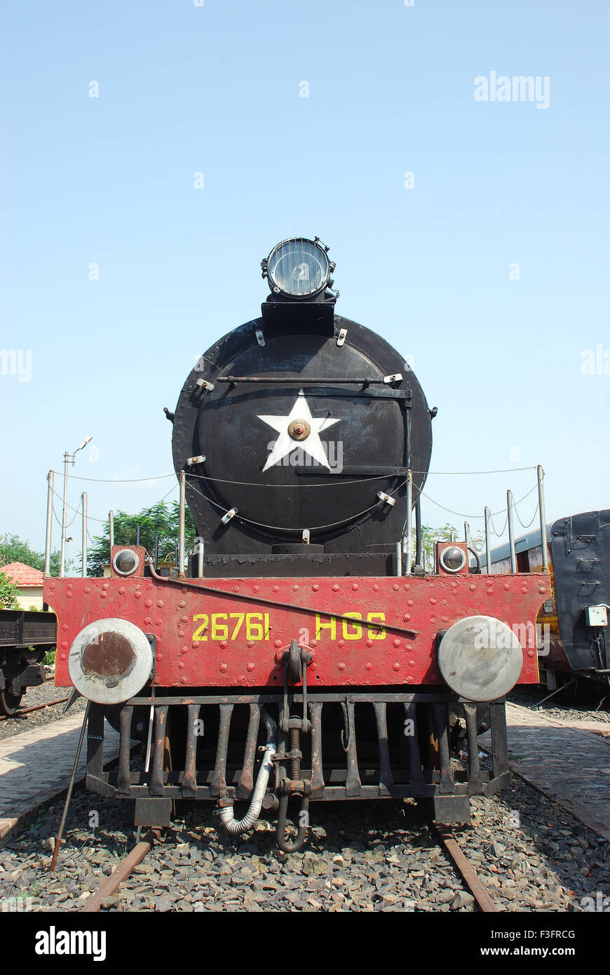 Vecchia locomotiva a vapore ; motore ferroviario ; India ; Asia Foto Stock