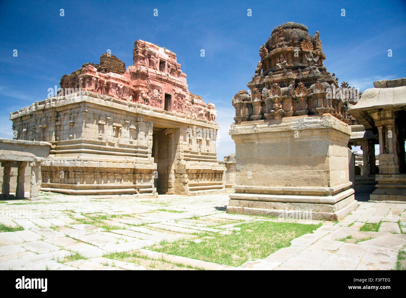 Krishna tempio costruito da re krishnadevarya nel xv secolo ; Hampi ; Karnataka ; India Foto Stock