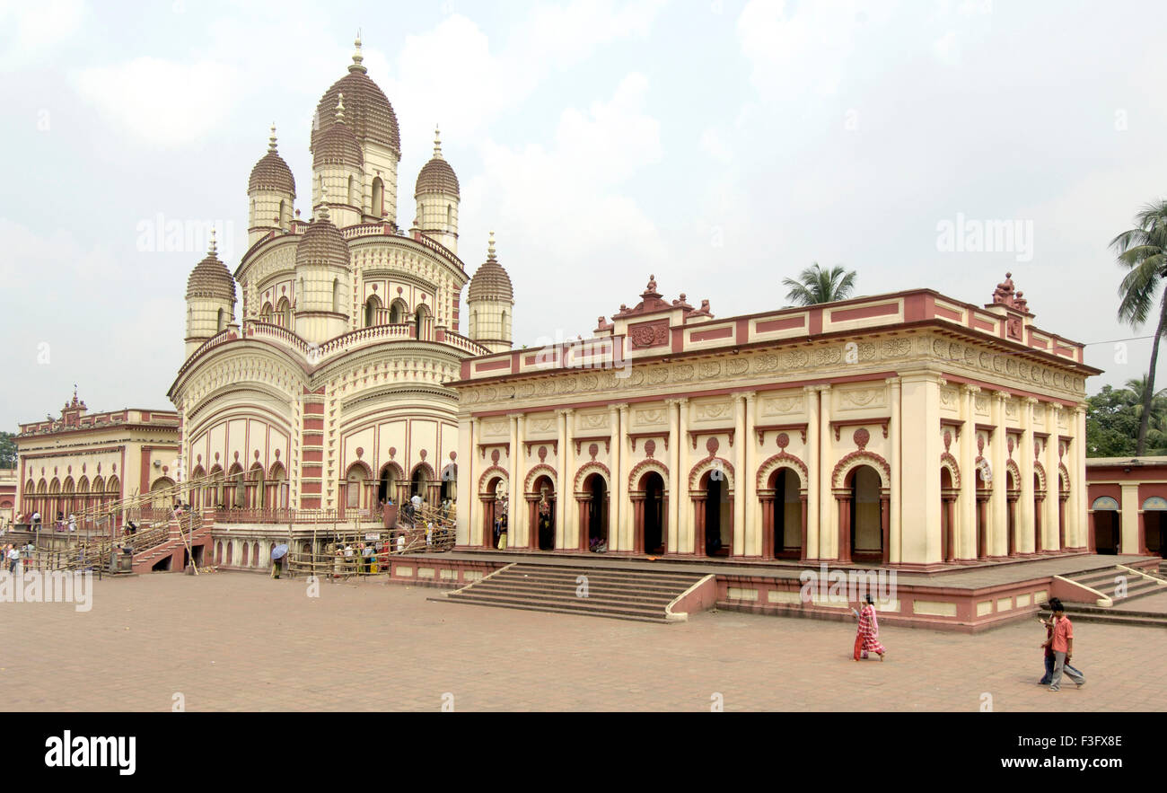 Dakshineshwar Kali Temple Calcutta Kolkata West Bengal India Foto Stock