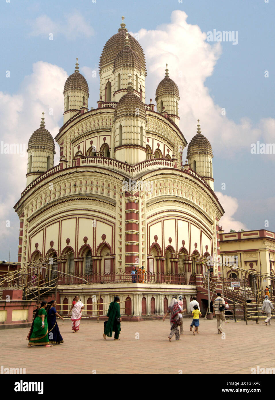 Dakshineshwar Kali Temple Calcutta Kolkata West Bengal India Foto Stock
