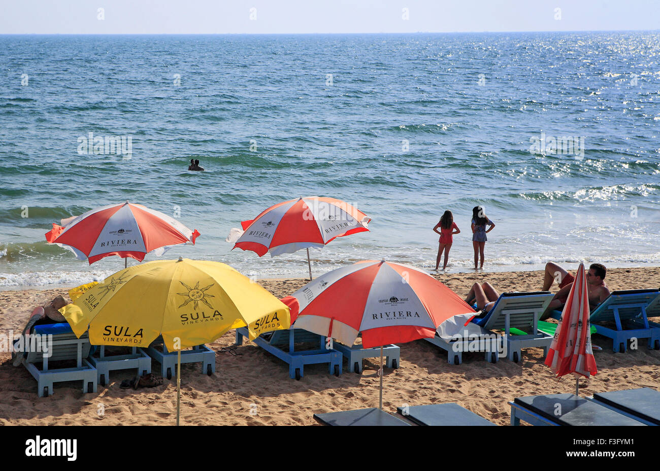 Spiaggia di Bogmalo, Goa, India, Asia, spiagge indiane Foto Stock