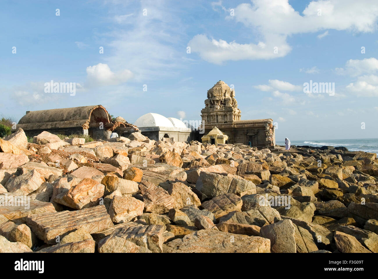 Masilamaninathar tempio costruito nel 1305 Annuncio in Tarangambadi ; Tamil Nadu ; India Foto Stock