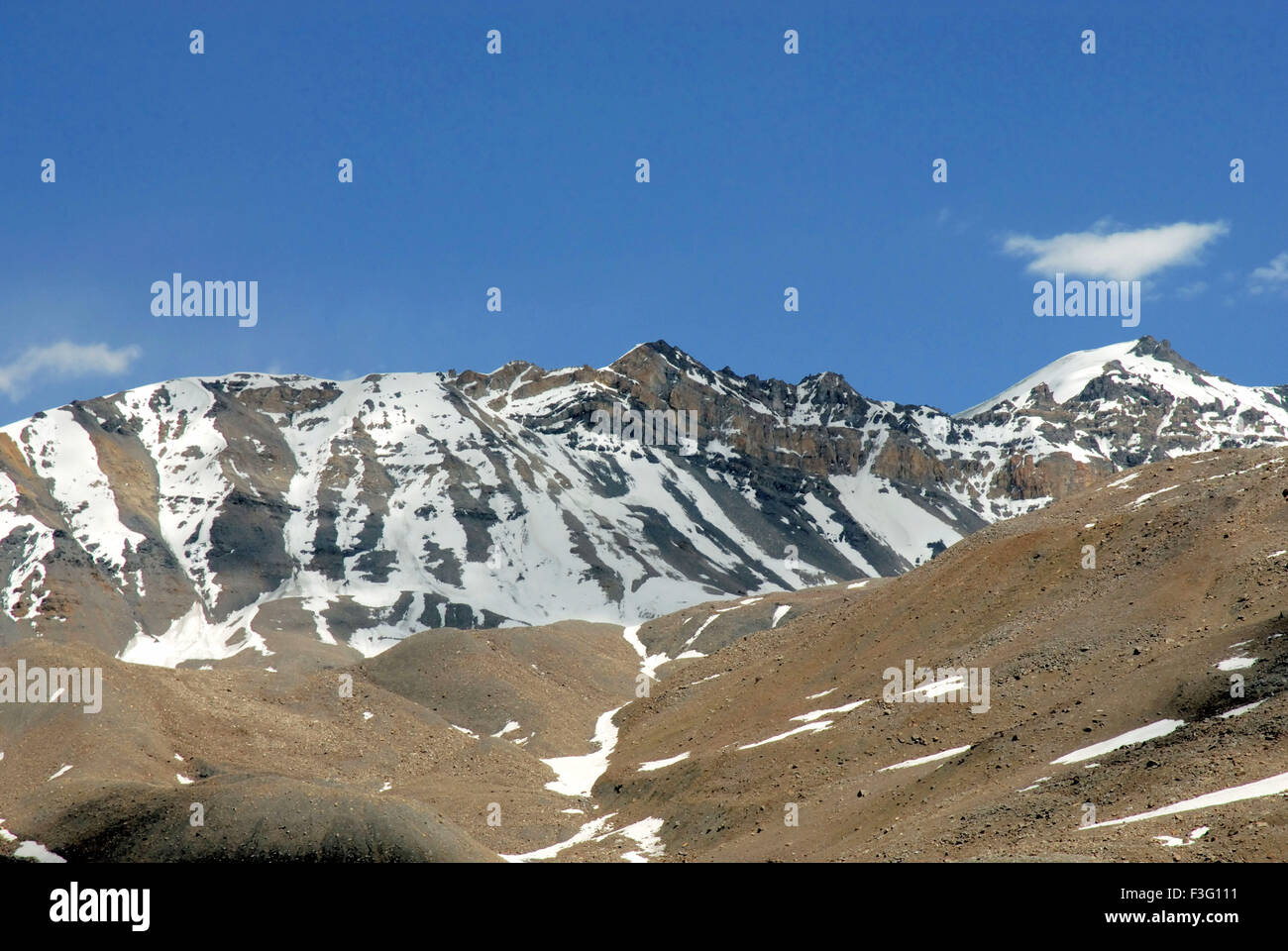Glacier ; Baralacha La ; Ladakh ; Jammu e Kashmir ; India Foto Stock