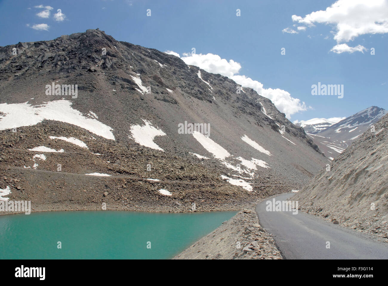 Vishal Taal ; montagne ; Baralacha la ; Leh ; Ladakh ; Jammu e Kashmir ; territorio dell'Unione ; UT ; Himachal Pradesh ; India ; Asia Foto Stock