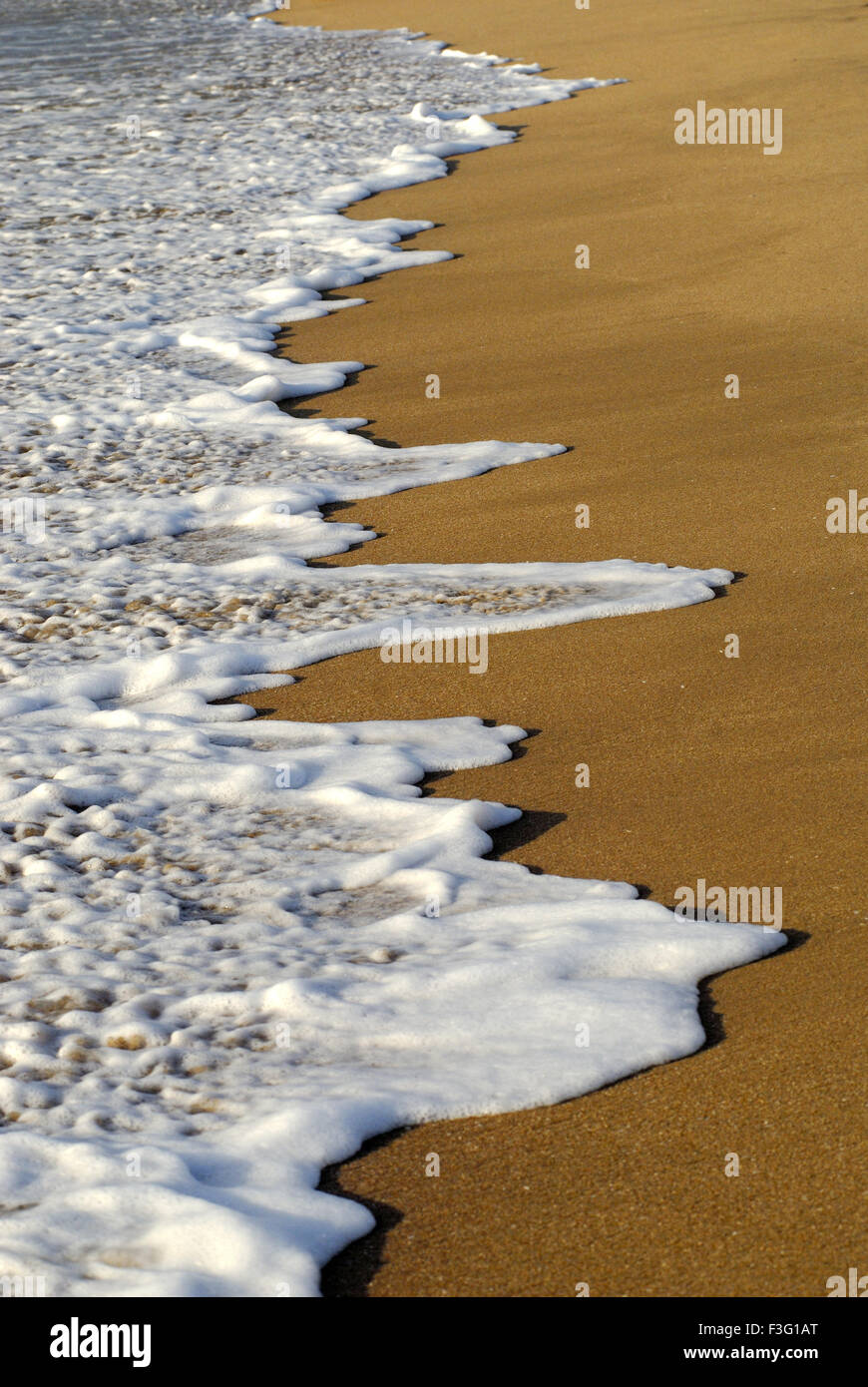 Spiaggia onde di mare ; Kerala ; India ; Asia Foto Stock