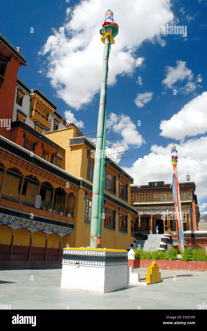 In Pole Thikse gompa ; Leh ; Ladakh ; Jammu e Kashmir ; India Foto Stock