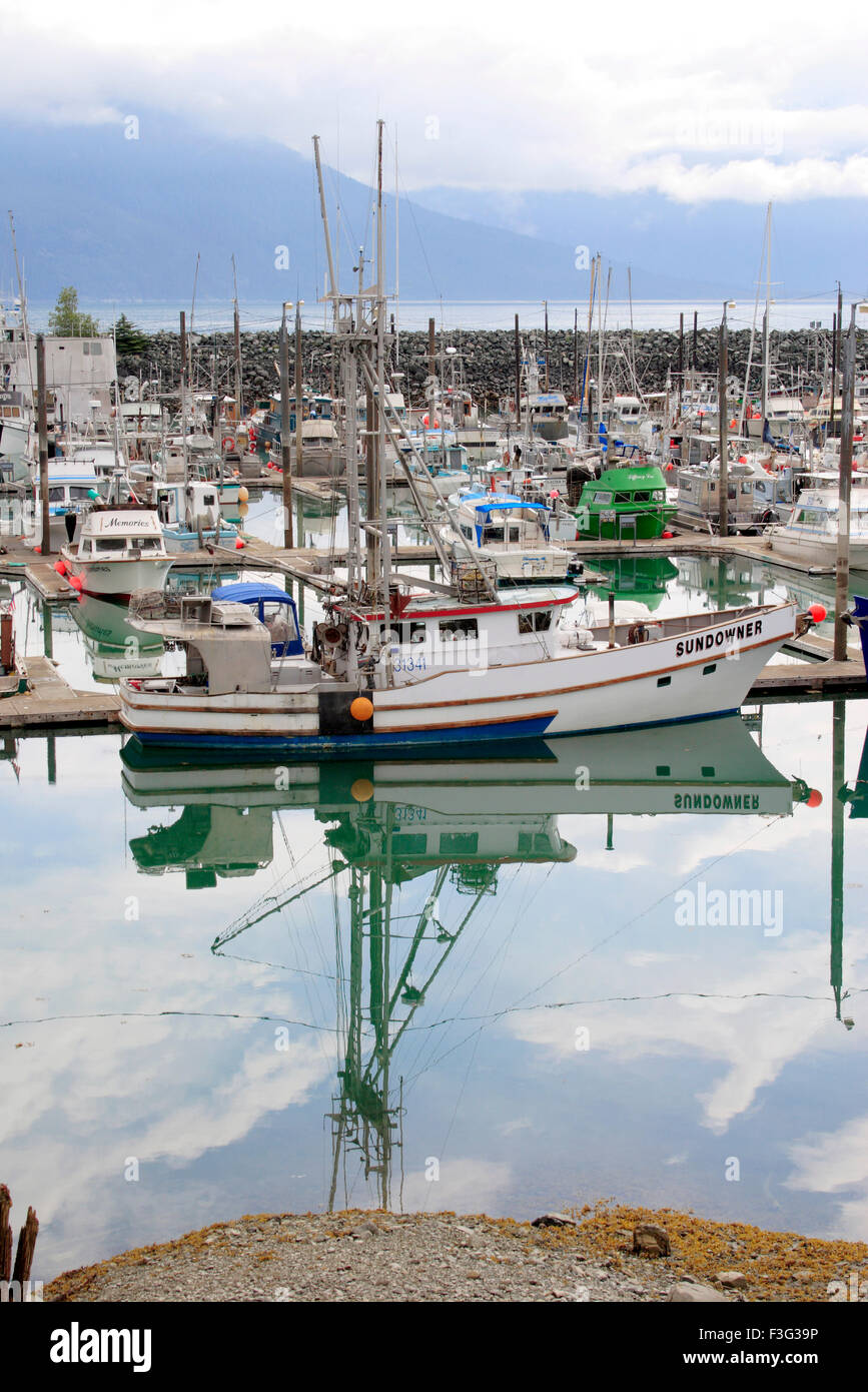 Il porto della nave ; Haines ; Haines borough ; Alaska ; U.S.A. Stati Uniti d'America Foto Stock