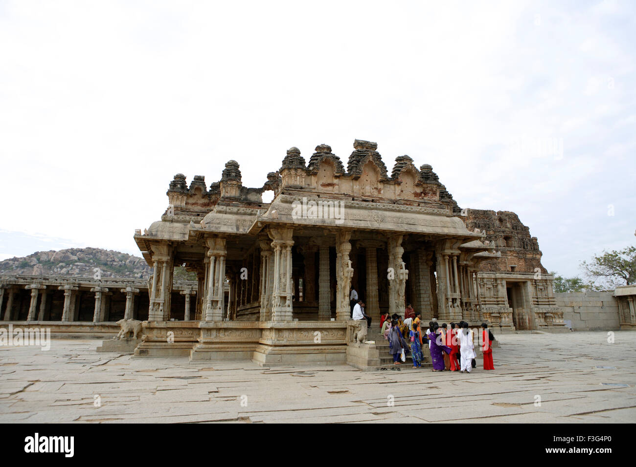 Tempio di Hampi ; Vijayanagar costruito 1336 1726 A D Deccan plateau Hospet Bellary Karnataka Foto Stock