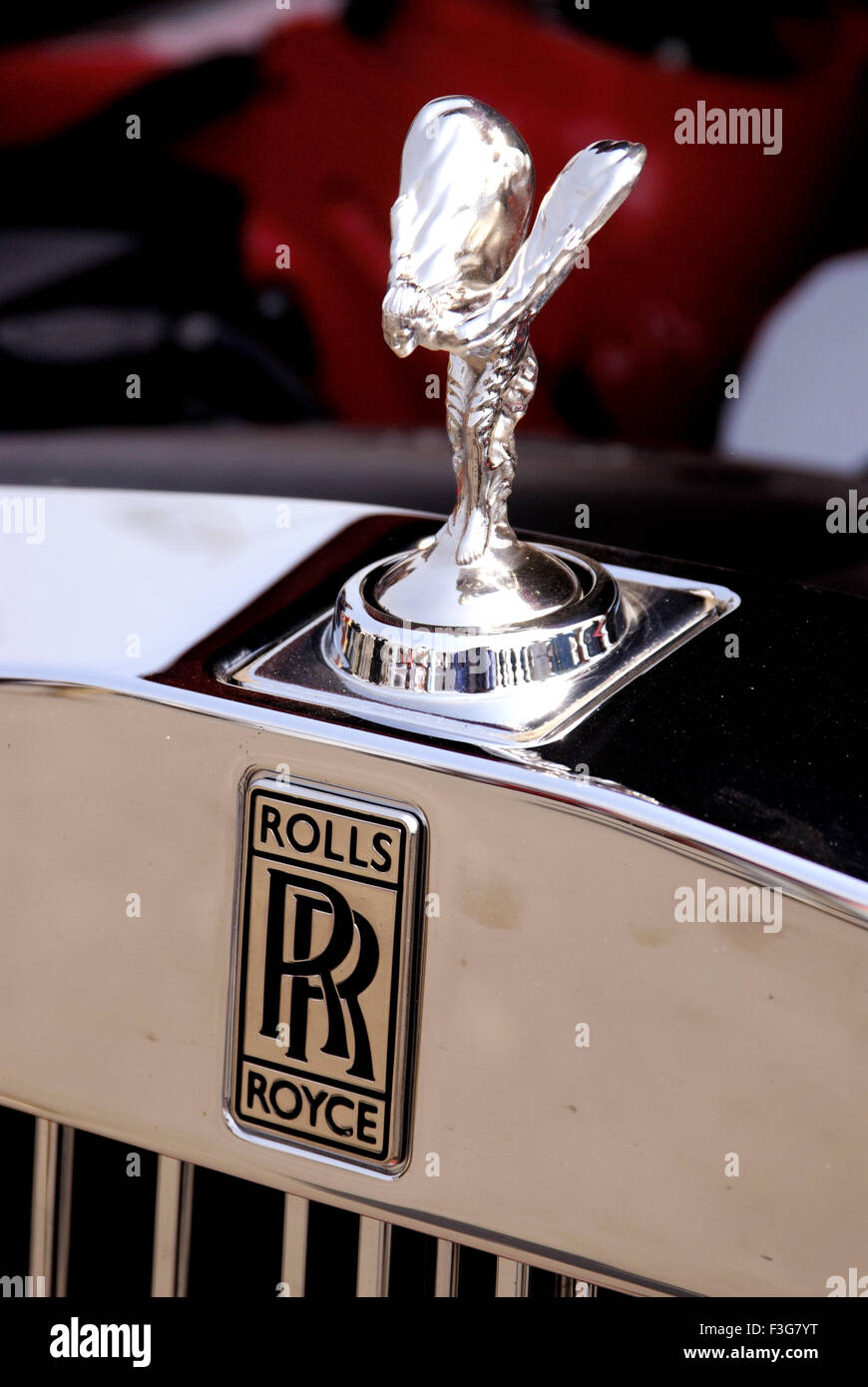 Rolls Royce, ornamento cofano, ornamento cofano, tappo radiatore, mascotte motore, mascotte auto Foto Stock