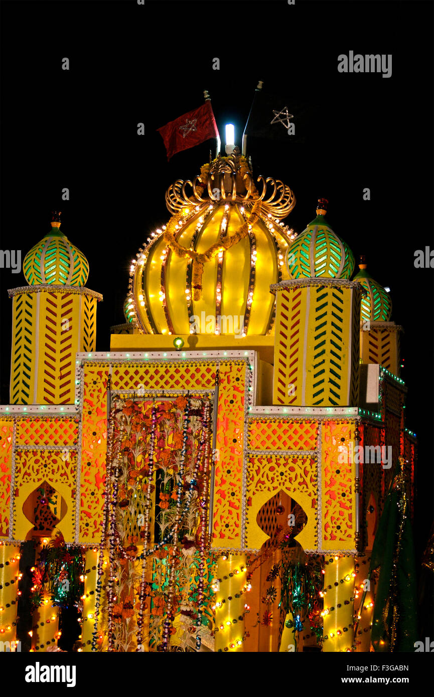 Festival di Tazia Muharram ; Rajkot ; Gujarat ; India ; Asia Foto Stock
