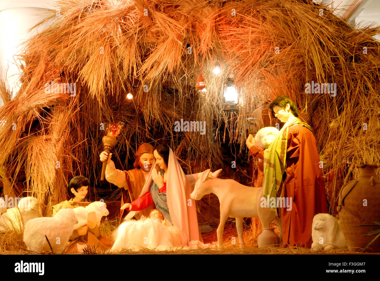 Festa di Natale decorazione ; ; Bombay ora Mumbai ; Maharashtra ; India Foto Stock