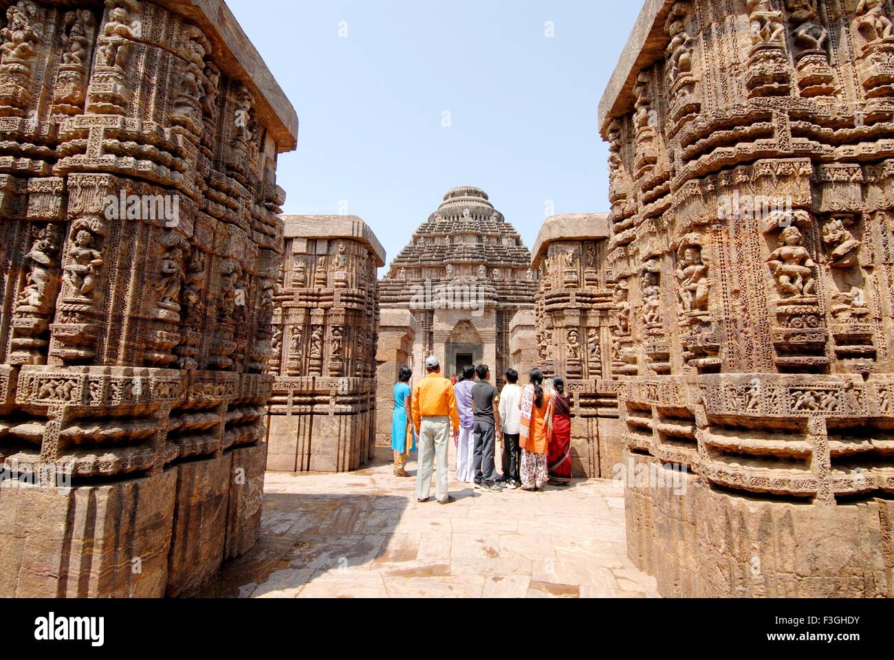 Konarak sun tempio ; Konarak ; Bhubaneswar ; Orissa; India Foto Stock