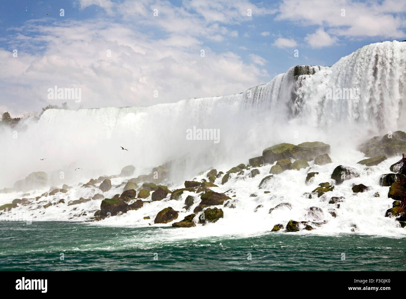 Una vista maestosa del Niagara Falls dal lato canadese; Ontario ; Canada Foto Stock