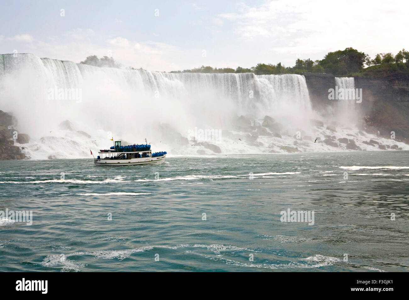 Una vista maestosa del Niagara Falls dal lato canadese; Ontario ; Canada Foto Stock