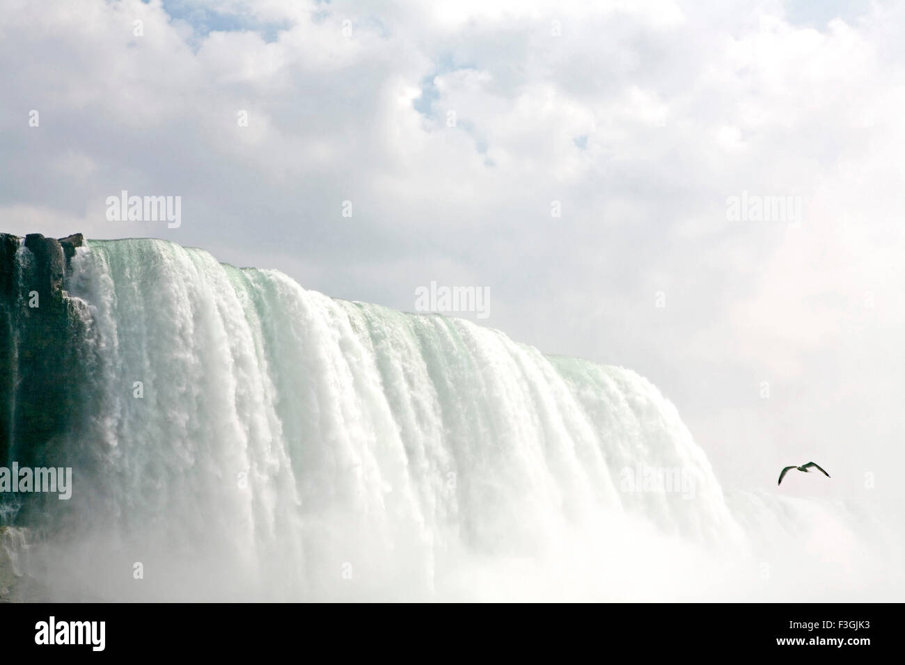 Una vista maestosa del Niagara Falls dal lato canadese; Ontario ; Canada Foto Stock