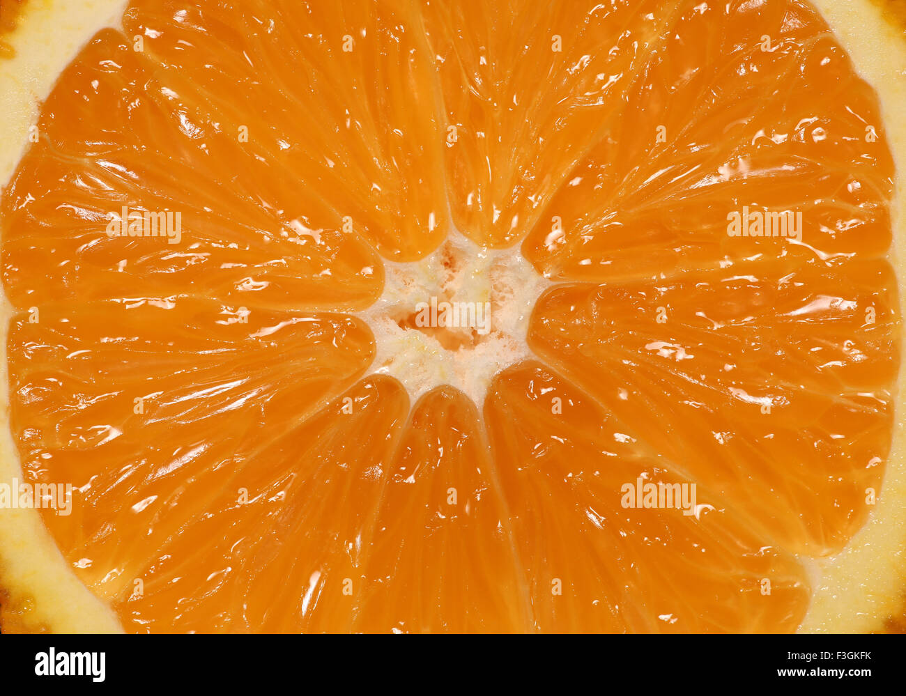 Frutta di arancia macro sfondo astratto Foto Stock