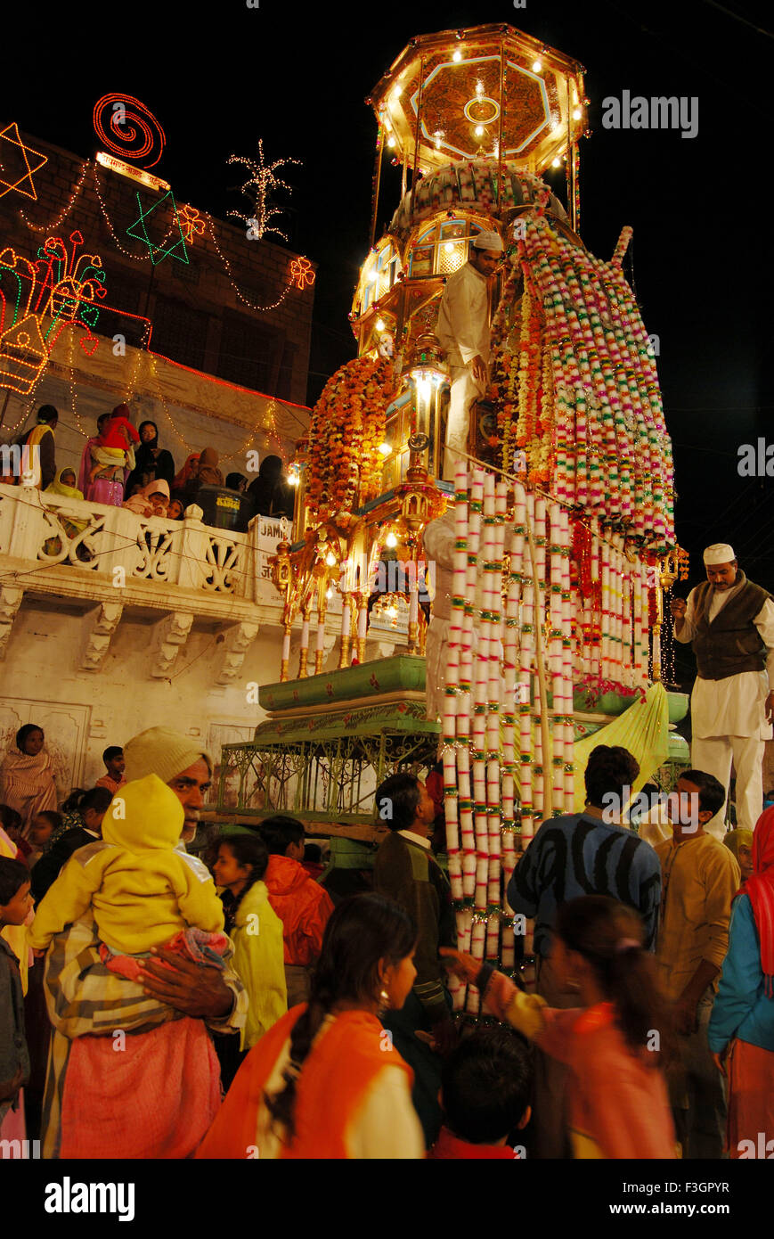 Tazieh festival, Taziye festival, Taziya festival, Tazia festival, Taziyeh festival, Muharram festival, Jodhpur, Rajasthan, India, Asia Foto Stock