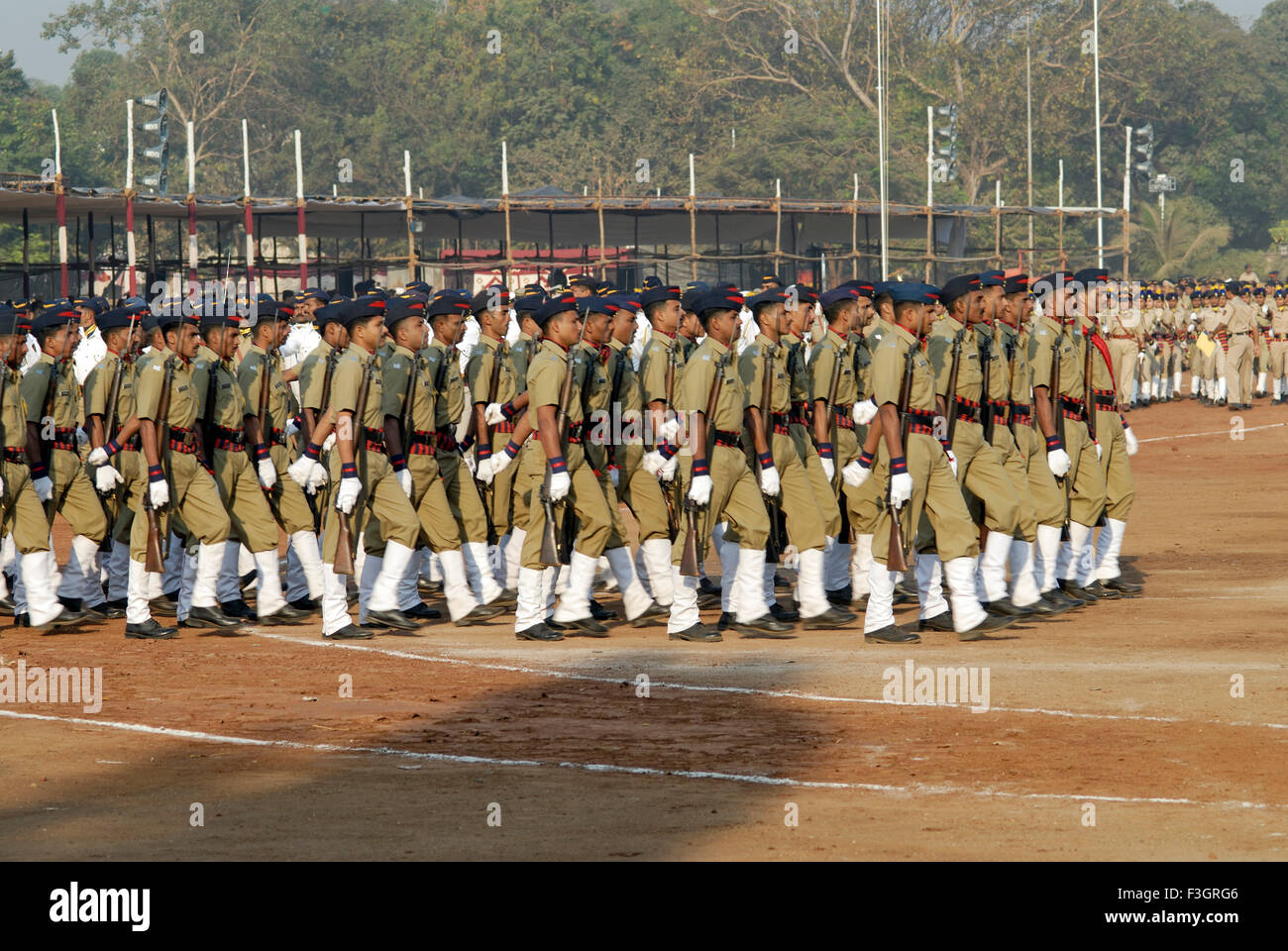 Sfilata al momento del giorno della repubblica a Bombay Mumbai ; Maharashtra ; India Foto Stock