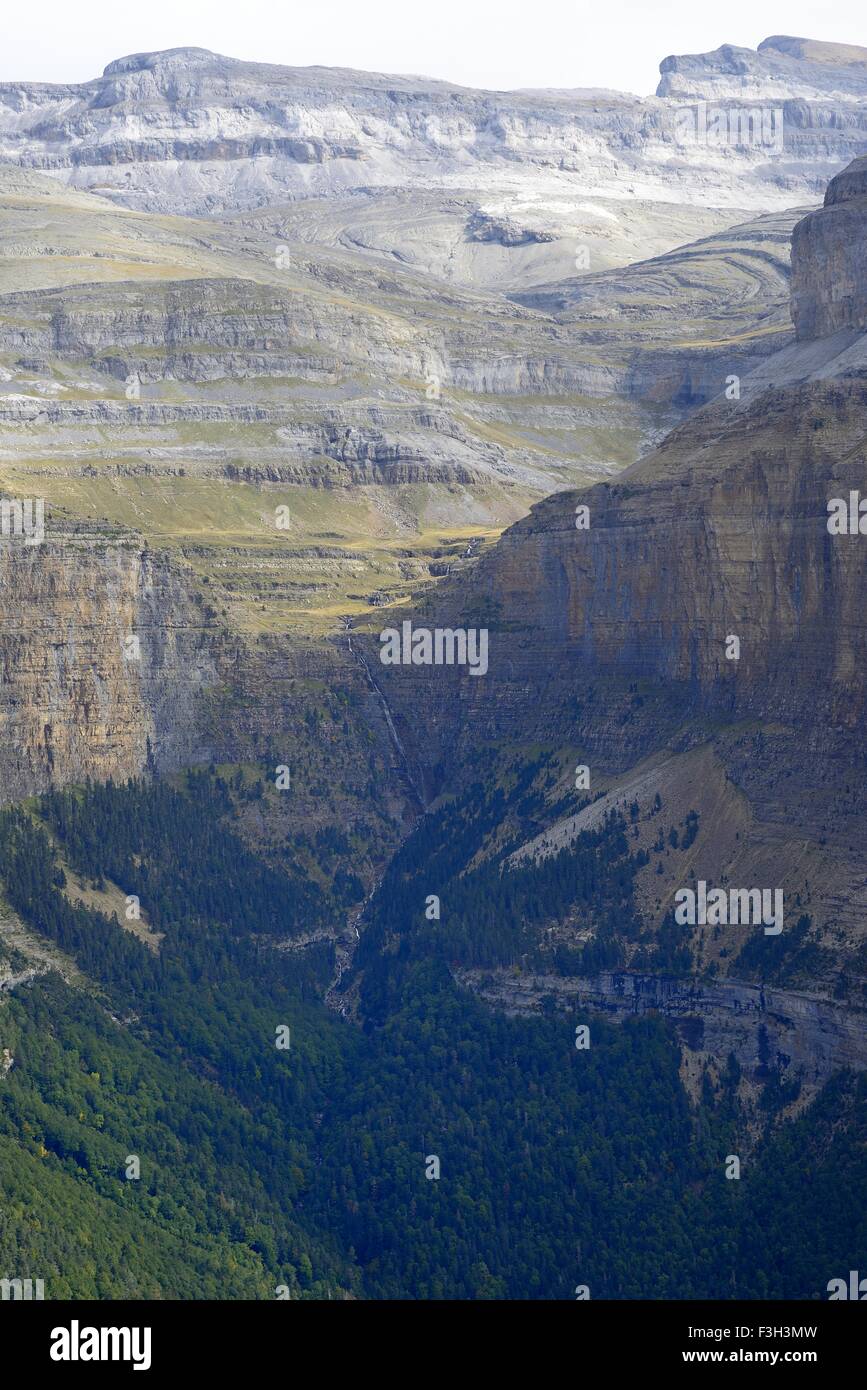 Ordesa National Park, ,Ordesa Valley nei Pirenei spagnoli Foto Stock