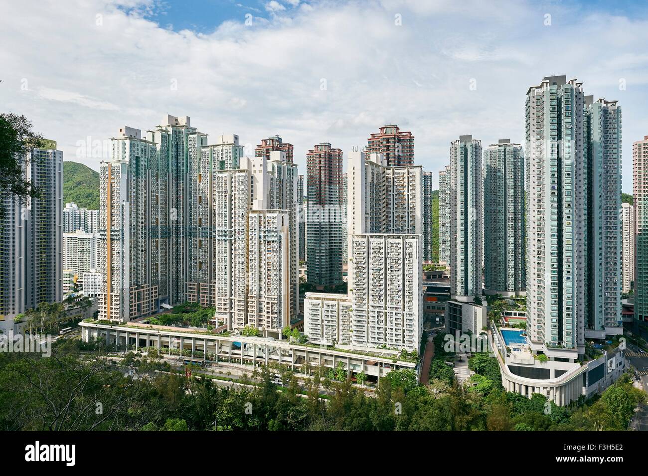 Cityscape, Tseung Kwan O, Hong Kong Foto Stock