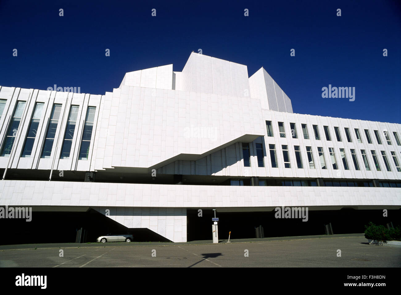 Finlandia, Helsinki, Finlandia Hall, architetto Alvar Aalto Foto Stock