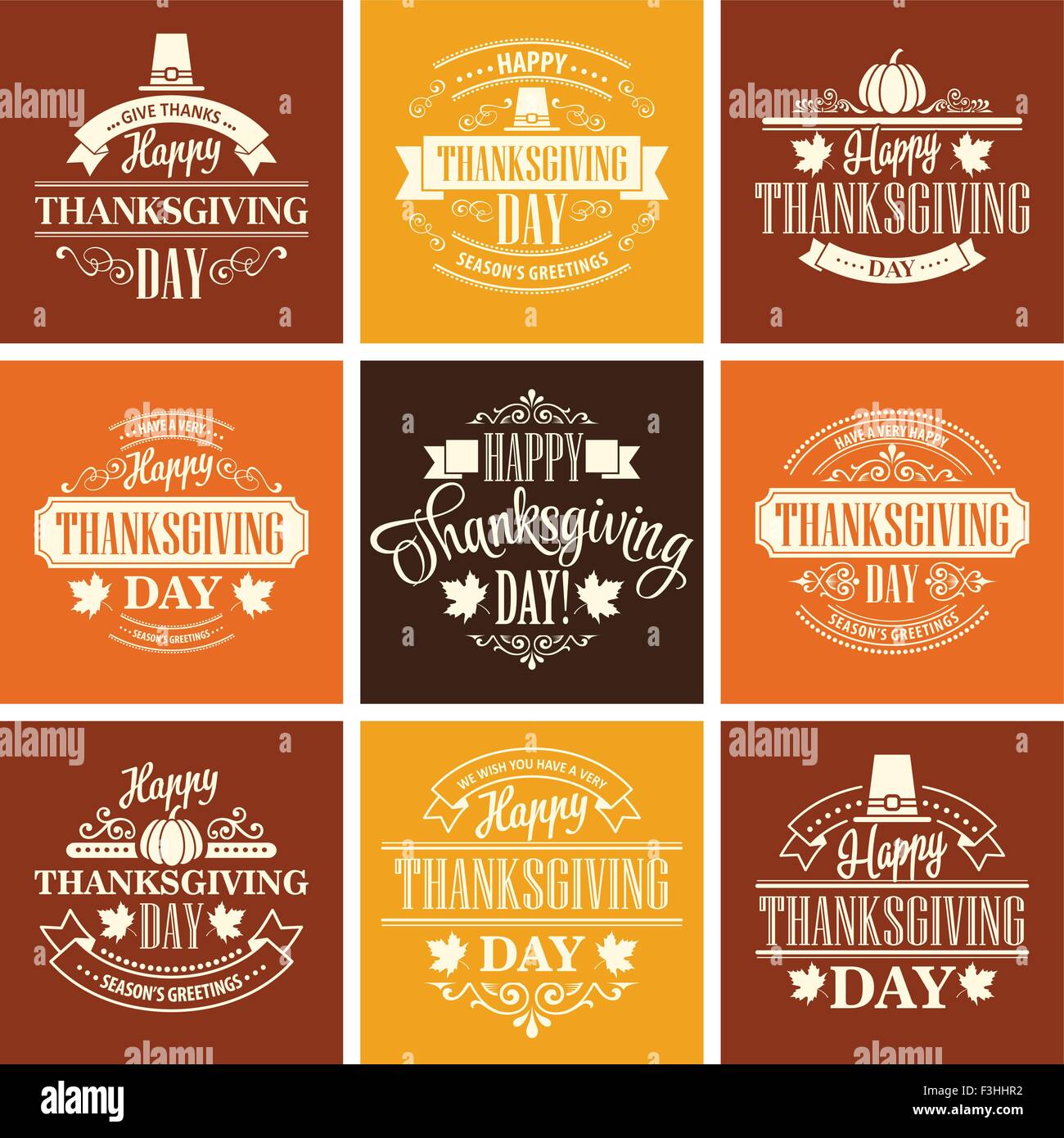 Ringraziamento tipografici Design Set. Illustrazione Vettoriale Illustrazione Vettoriale