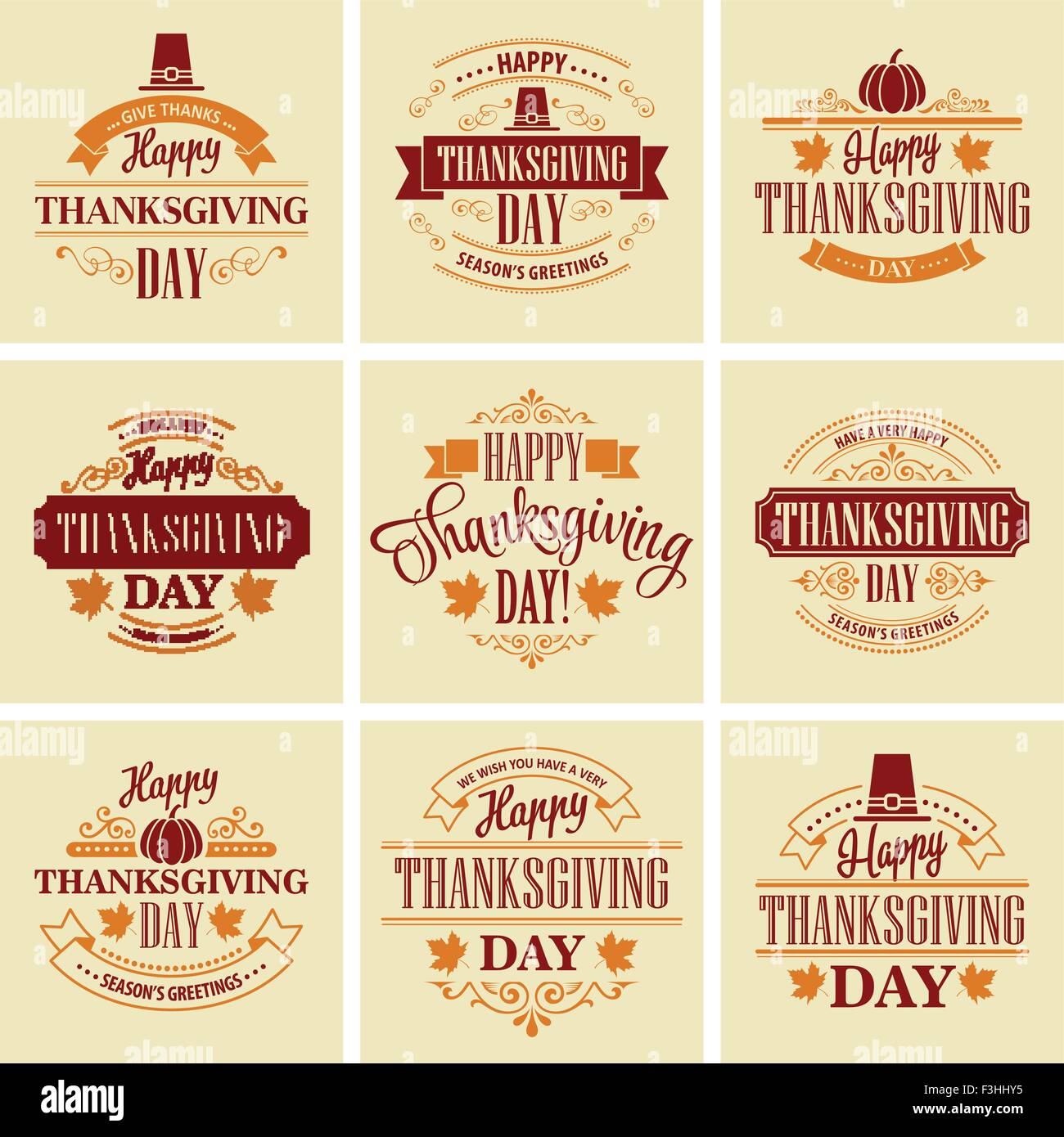 Ringraziamento tipografici Design Set. Illustrazione Vettoriale Illustrazione Vettoriale