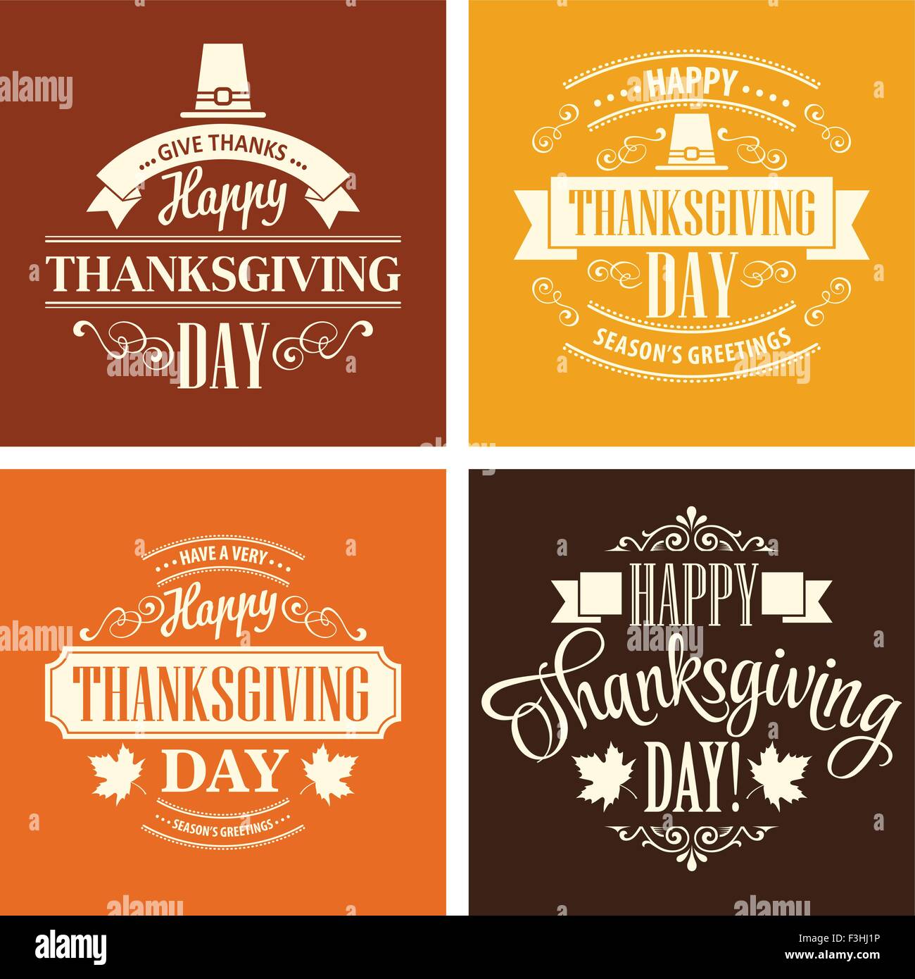 Ringraziamento tipografici Design Set. Illustrazione Vettoriale Illustrazione Vettoriale