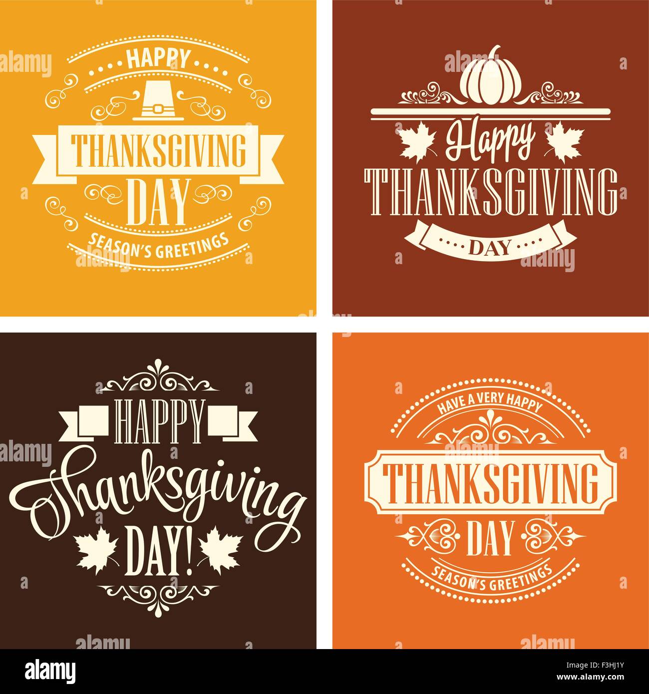 Ringraziamento tipografici Design Set. Illustrazione Vettoriale Illustrazione Vettoriale