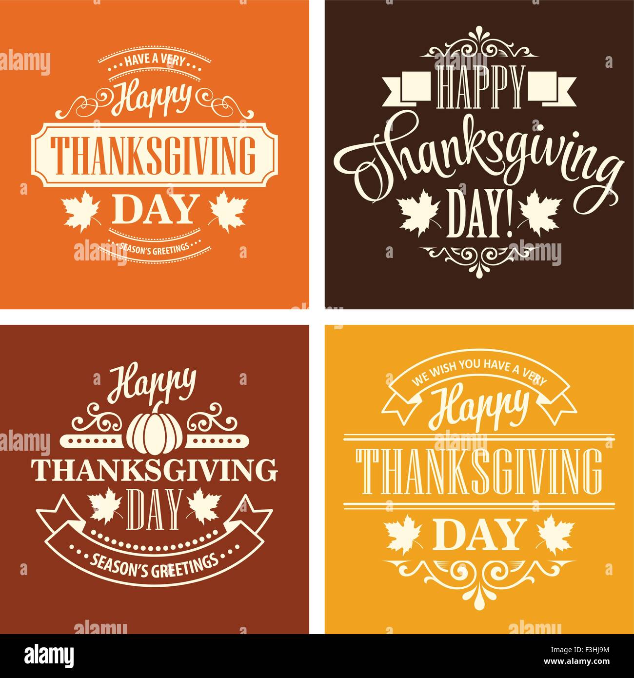 Ringraziamento tipografici Design Set. Illustrazione Vettoriale Illustrazione Vettoriale