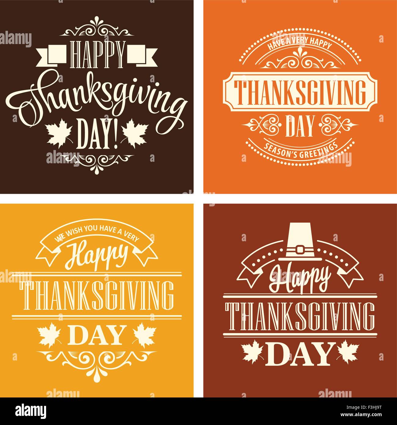 Ringraziamento tipografici Design Set. Illustrazione Vettoriale Illustrazione Vettoriale