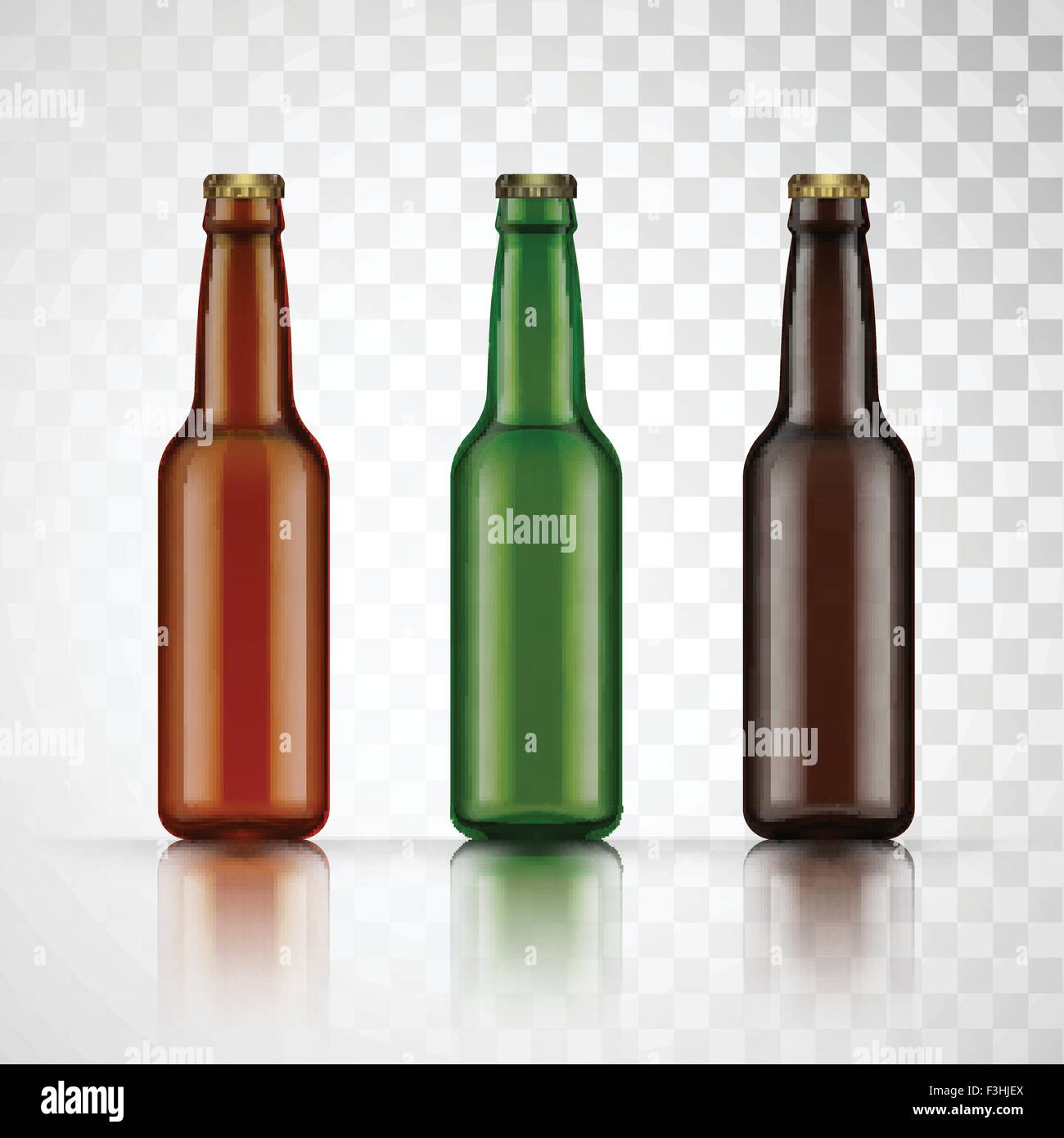 Vetro vuoto bottiglia di birra per il nuovo design. Illustrazione Vettoriale Illustrazione Vettoriale