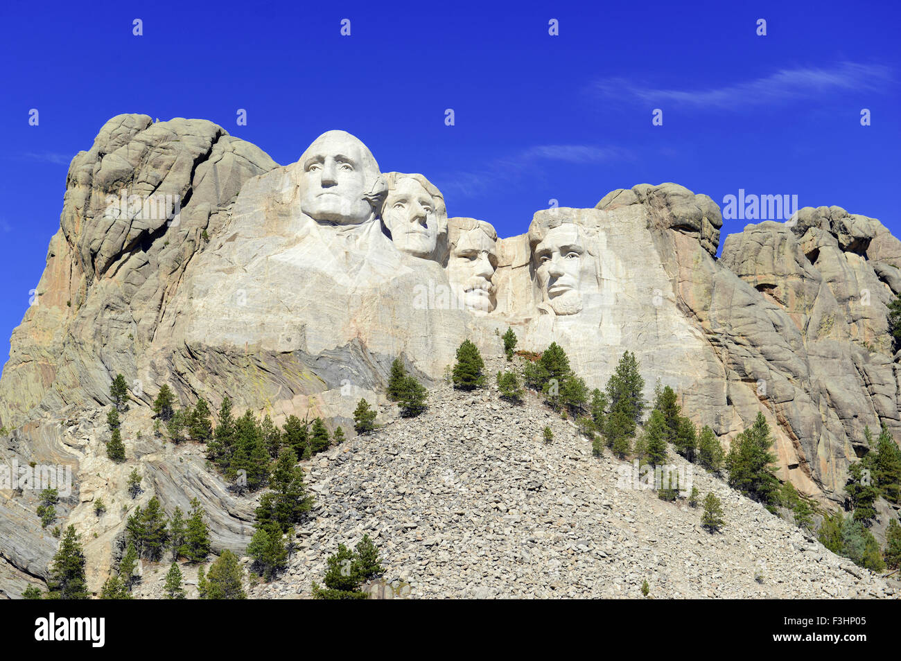 Mount Rushmore National Memorial, simbolo d'America situato in Black Hills, Dakota del Sud, STATI UNITI D'AMERICA Foto Stock